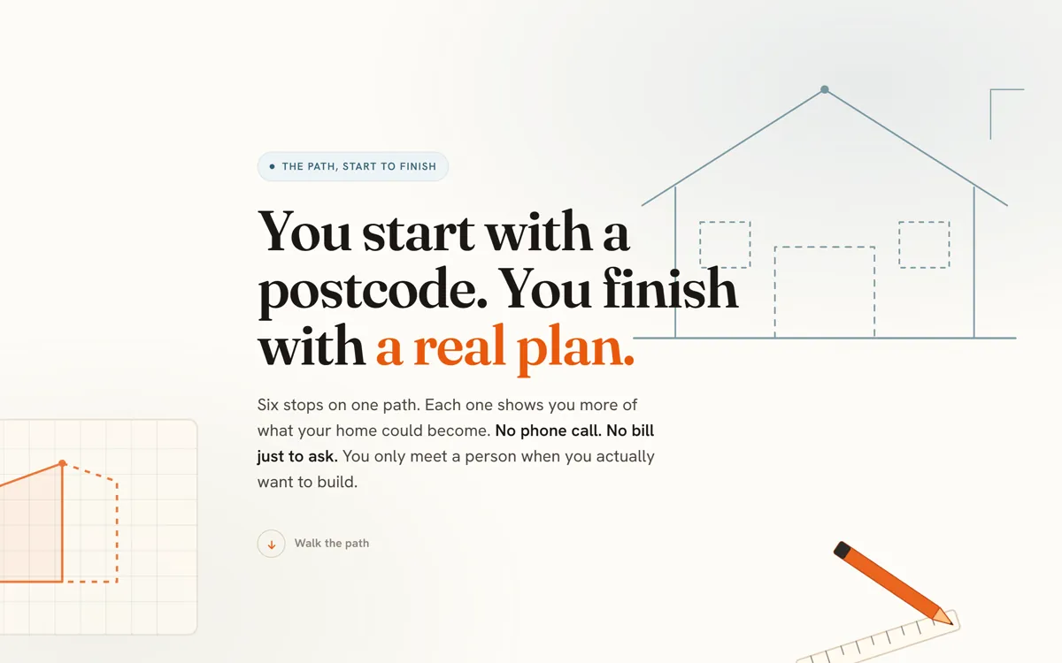 Extension IQ home-extension planner home screen